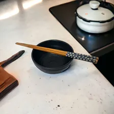 Tigela Cumbuca Oriental Japonesa De Melamina Preto 200ml Foto mini  3
