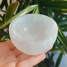 Tigela De Selenita Natural Pedra Cristal Polida Recipiente Foto mini 2