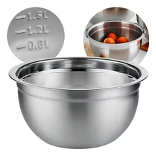 Tigela Funda De Aço Inoxidavel Para Salada 30 Cm Cozinha Foto mini 3