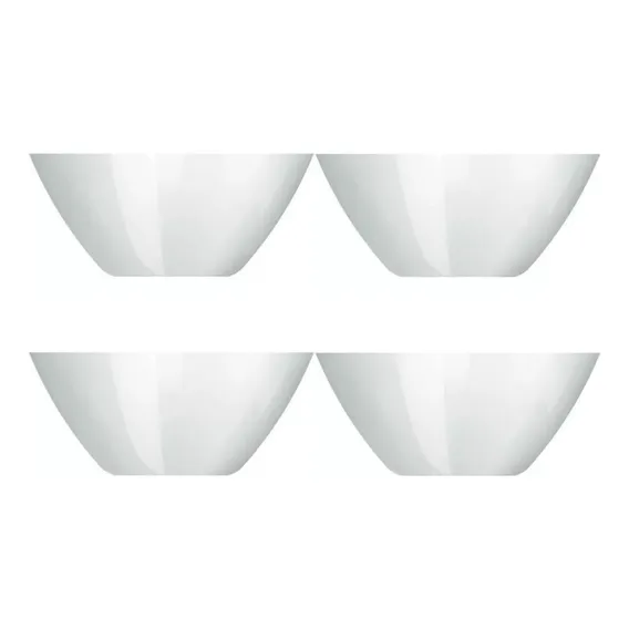 Tigela Redonda Saladeira Bowl Vidro Nadir 840ml - Kit 4 Unid Foto 1