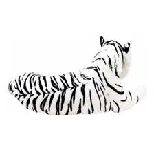 Tigre Branco Deitado Realista Em Pelúcia 70cm Foto mini 4