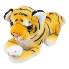Tigre Realista Deitado 21cm - PelĂșcia Enfeite Foto mini 1