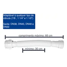 Tigre Sifão 26916500 Branco Brilhante 66cm de PVC Foto mini  2