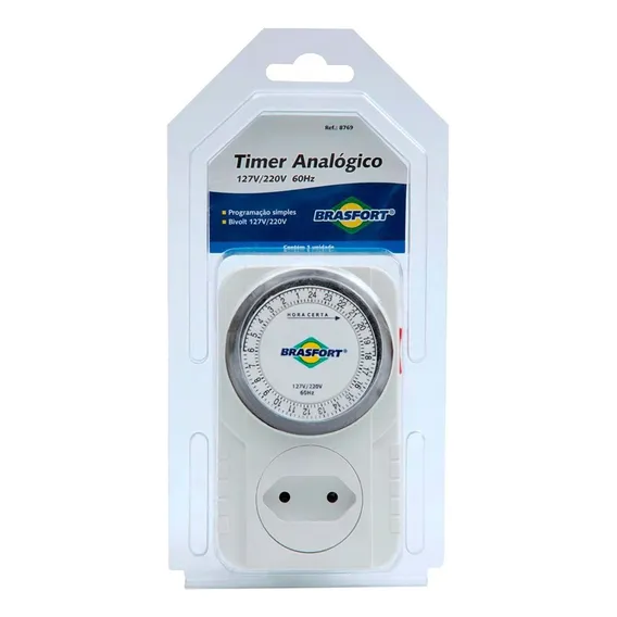 Timer Analogico Brasfort Bivolt 8769 Foto 1