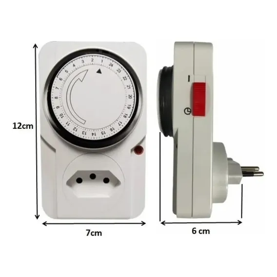 Timer Temporizador Analógico 24 Horas 110/220v Foto 1