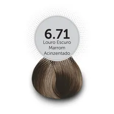 Tinta 6.71 Loiro Escuro Marrom Acinzentado Acquaflora Tom Louro Escuro Marrom Acinzentado Foto mini 3