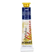 Tinta A Óleo ArtÃstica Para Tela Acrilex 20ml - Oil Colors Cor do óleo 305 - Azul Ftalocianina Foto mini 1