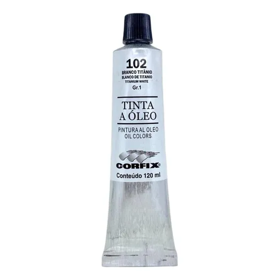 Tinta A Óleo Corfix Branco De Titânio #102 - 120ml Foto 1