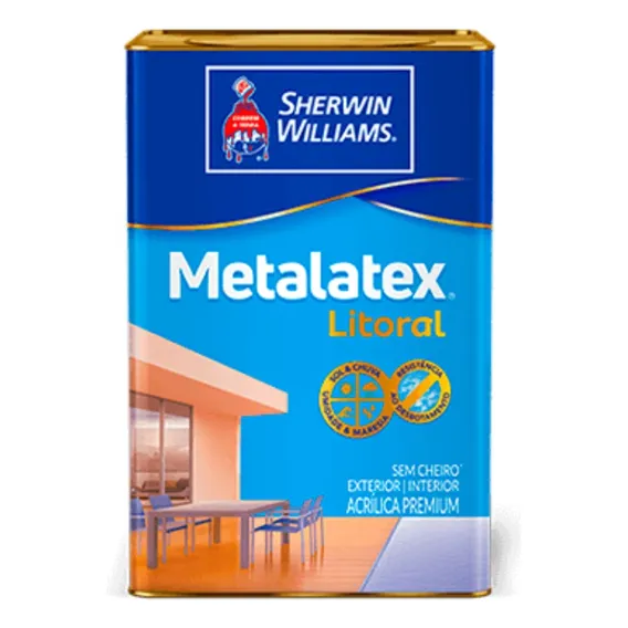 Tinta Acrílica Acetinada Metalatex Litoral Cores 18 Litros Cor Gelo Foto 1