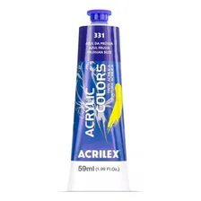 Tinta Acrilica Acrilex 59ml Acrylic Colors Cor 331 - Azul Da Prússia Foto  mini 1
