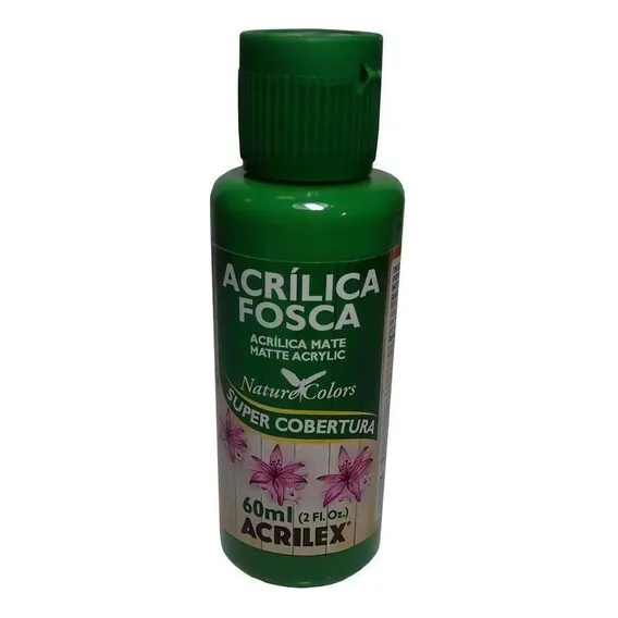 Tinta Acrílica Artesanato Verde Grama Fosca (60 ) Acrilex Foto 1