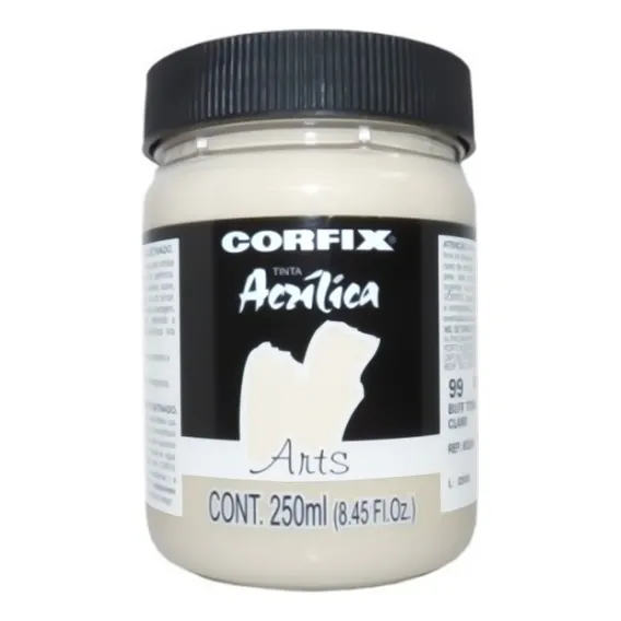 Tinta Acrílica Arts Corfix 250ml G1 - 85250 Cor 099 - Buff Titânio Claro Foto 1