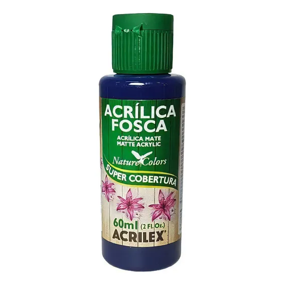 Tinta AcrÃlica Azul Marinho Fosca Acrilex Artesanato 60 Foto 1