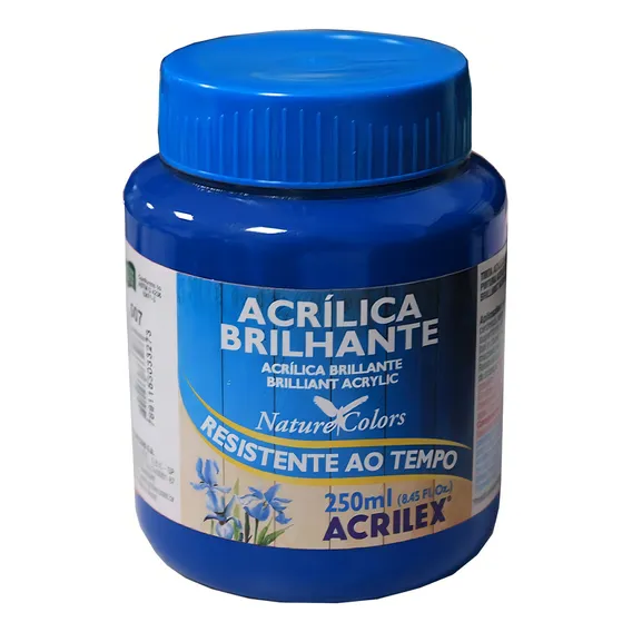 Tinta Acrílica Brilhante Acrilex 250 Tinta Acrílica Brilhante Acrilex 250 Azul Turquesa - 501 Foto 1