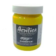 Tinta Acrílica Corfix 250ml 123 Amarelo Cádmio Foto  mini 1