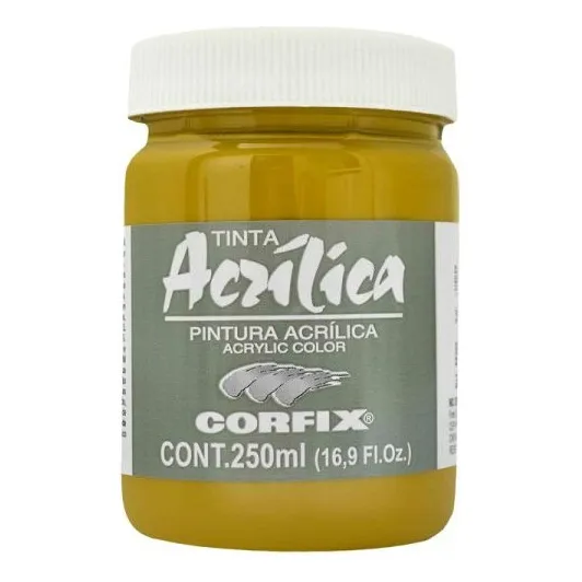 Tinta AcrÃlica Corfix 250ml Amarelo Indiano 52 G1 Foto 1