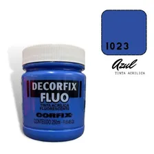 Tinta AcrÃlica Decorfix Fluorescente 250ml 1023 Azul Corfix Foto mini 1