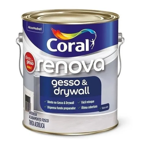 Tinta Acrilica Direto No Gesso Renova Da Coral 3,6L Foto 1