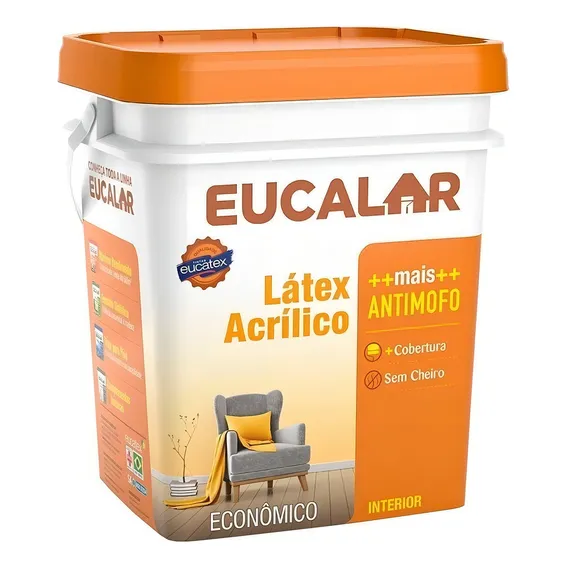 Tinta AcrÃlica Eucalar 18 Litros Camurça Fosco Foto 1