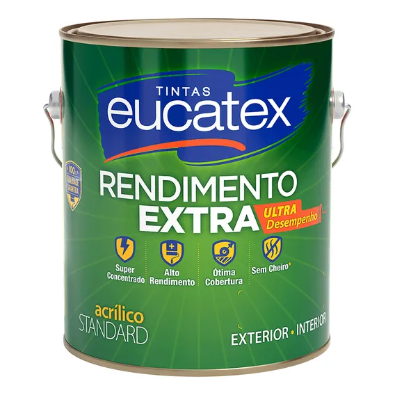 Tinta Acrilica Eucatex Rendimento Extra S/ Cheiro 3,6l Cores Cor Camurça Foto 1
