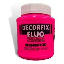 Tinta Acrilica Fluorescente Decorfix Fluo 250ml Cor Rosa Foto mini 2