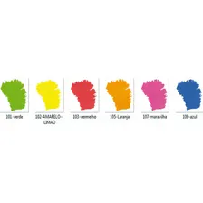 Tinta Acrilica Fluorescente Neon 6 Potes 10ml Cores Variadas Foto mini 3