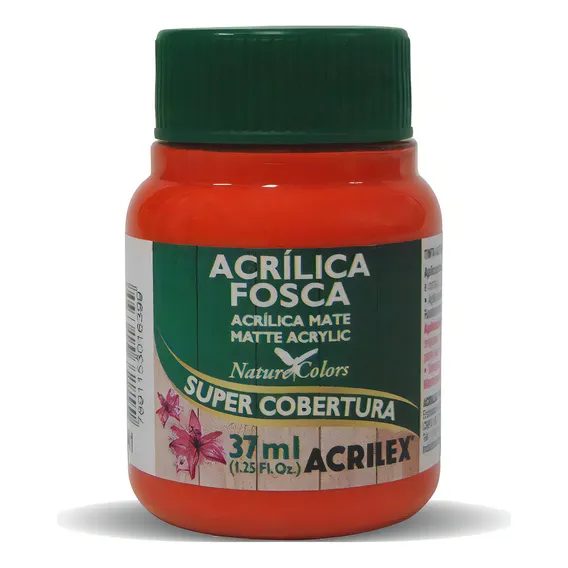 Tinta AcrÃlica Fosca 37ml Acrilex Cor Vermelho Vivo Foto 1
