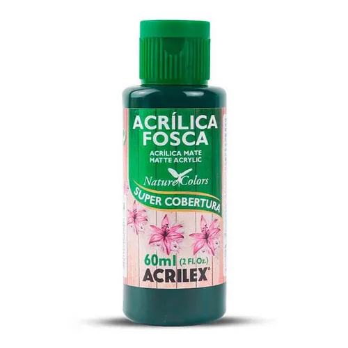 Tinta Acrílica Fosca Acrilex Para Artesanato 60ml - Cores Cor Verde Esmeralda Foto 1