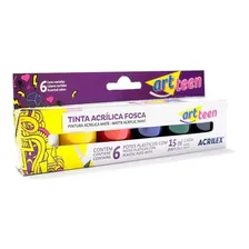 Tinta Acrílica Fosca Art Teen 6 Potes 03506 Acrilex Foto mini  3