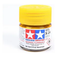 Tinta AcrÃlica Mini X-24 Amarelo Claro 10ml Tamiya 81524 Foto mini 1