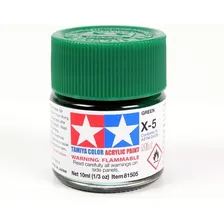 Tinta AcrÃlica Mini X-5 Verde 10ml Tamiya 81505 Foto mini 1