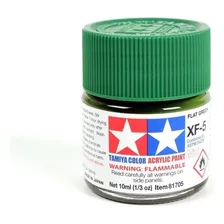 Tinta Acrílica Mini Xf-5 Verde Fosco 10ml Tamiya 81705 Foto mini 1