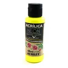 Tinta AcrÃlica Neon Artesanato Acrilex Fluorescente 60ml Foto mini 4