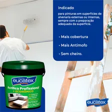 Tinta AcrÃlica Peg E Pinte 3,63 Litros Eucatex Branco Fosco Foto mini 2