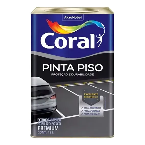 Tinta Acrílica Pinta Piso Concreto 18 Litros Coral Foto 1