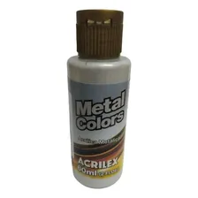 Tinta AcrÃlica Prata Metálico Acrilex P/ Artesanato (60ml Foto mini 1
