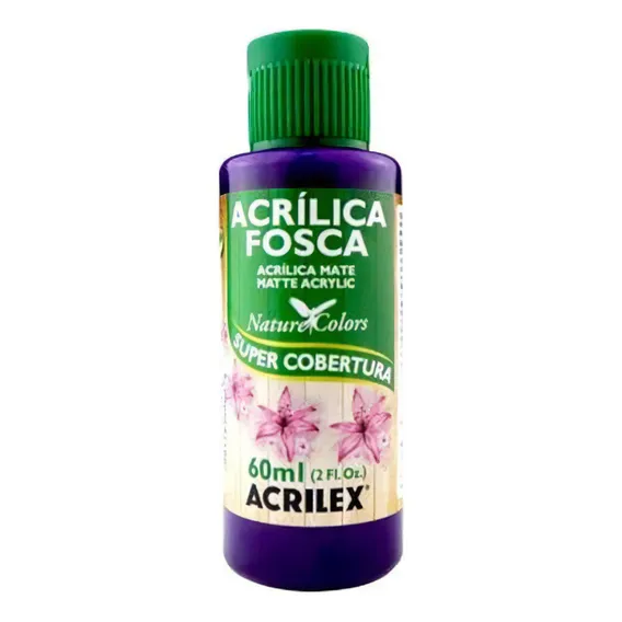 Tinta Acrílica Violeta Cobalto Fosca Acrilex 60 Foto 1