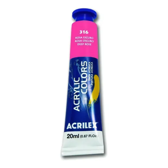 Tinta Acrylic Colors Acrilex 20ml - Tinta AcrÃlica Para Tela Foto 1