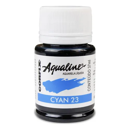 Tinta Aquarela Aqualine Corfix 37ml Cor Cyan - 23 Foto 1