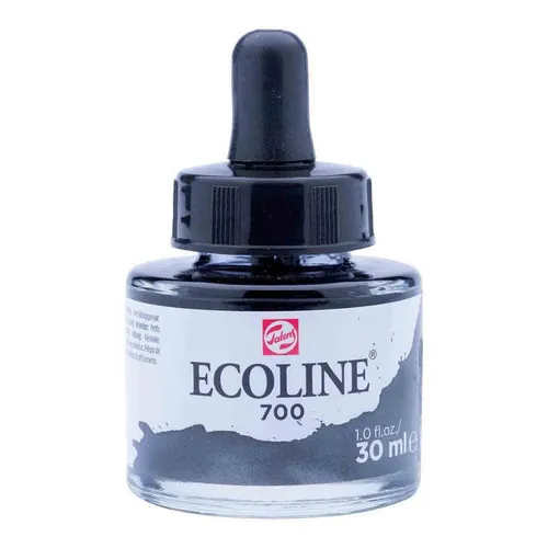 Tinta Aquarela Liquida Talens Ecoline 30ml - Black Cor 700 Black Foto 1