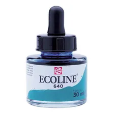 Tinta Aquarela Liquida Talens Ecoline 30ml - Bluish Green Cor 640 Bluish Green Foto mini 1