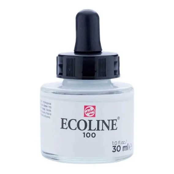 Tinta Aquarela Liquida Talens Ecoline 30ml - White Cor 100 White Foto 1