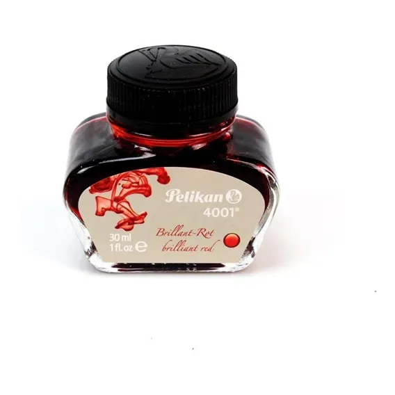 Tinta Caneta Tinteiro 4001 30ml Pelikan Vermelho 301036 Foto 1