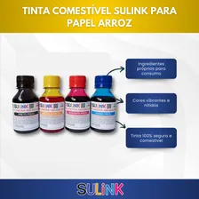 Tinta ComestÃvel Sulink Papel Arroz Para Epson Kit 400ml Tinta CMYK Foto mini 2