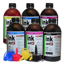 Tinta Compativel Com Epson T082 T50 Tx720 Tx730 6 X 500ml Tinta Black Hd | Preto, Yellow | Amarelo, Cyan | Ciano, Light Cyan | Ciano Claro, Magenta E Light Magenta | Magenta Claro Foto  mini 1