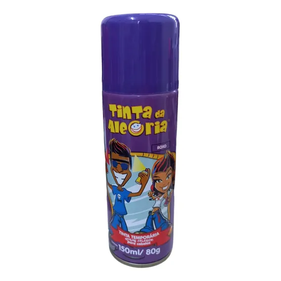 Tinta Da Alegria Spray Colorido Para Cabelo -150ml Cor Roxo Foto 1