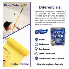 Tinta de acrílica Peg & Pinte tinta acrílica econômica com acabamento fosco de 3,6L branco Foto mini 4