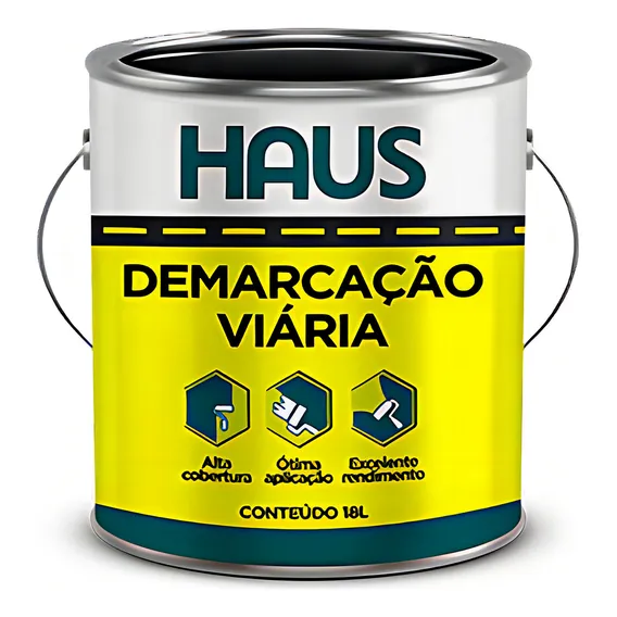 Tinta Demarcação ViÔria 18 Litros Haus Acabamento Fosco Cor Amarelo Foto 1