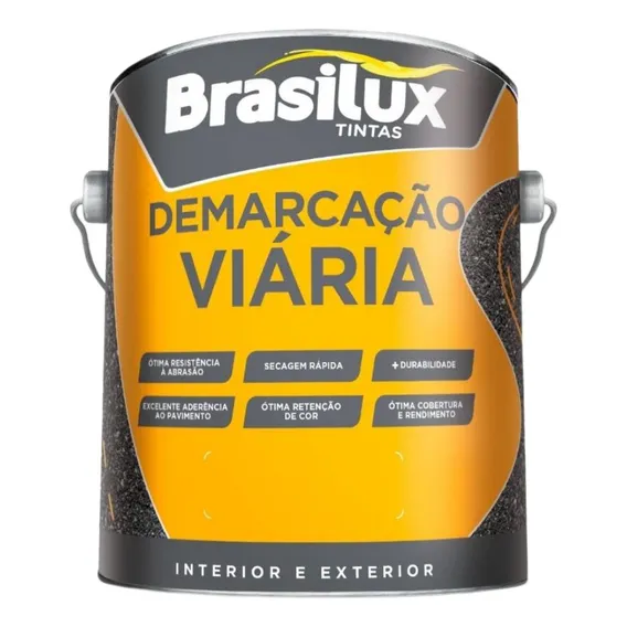 Tinta Demarcação ViÔria 3,6l Tinta Para Asfalto Acabamento Fosco Cor Amarelo Foto 1