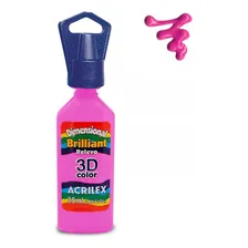 Tinta Dimensional Brilhante 35ml Rosa Fuchsia Acrilex Foto mini 1
